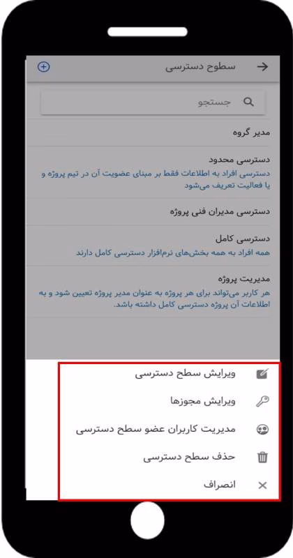 مدیریت سطوح دسترسی