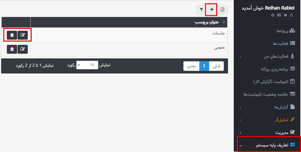 برچسب در تعاریف پایه سیستم