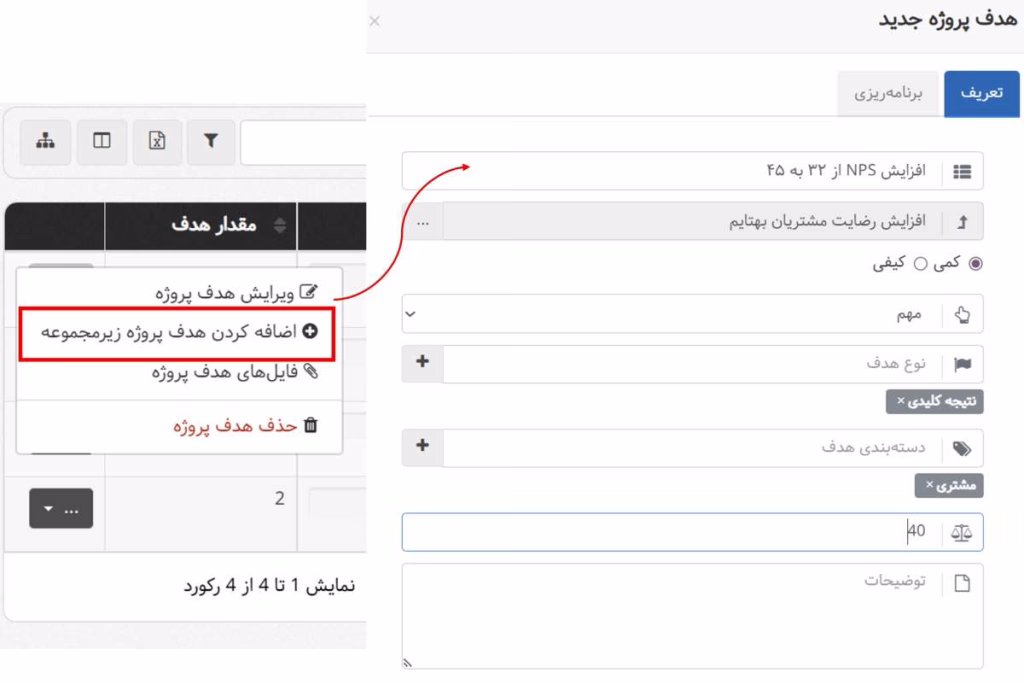 تعریف KR برای OKR در بهتایم
